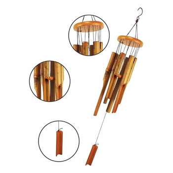 Φυσικό Bamboo Tube Multi Tubes Wind Chimes για Εξωτερική Διακόσμηση Συντονισμένα Κομψά Chimes Decor Καταπραϋντικοί μελωδικοί βαθιοί τόνοι