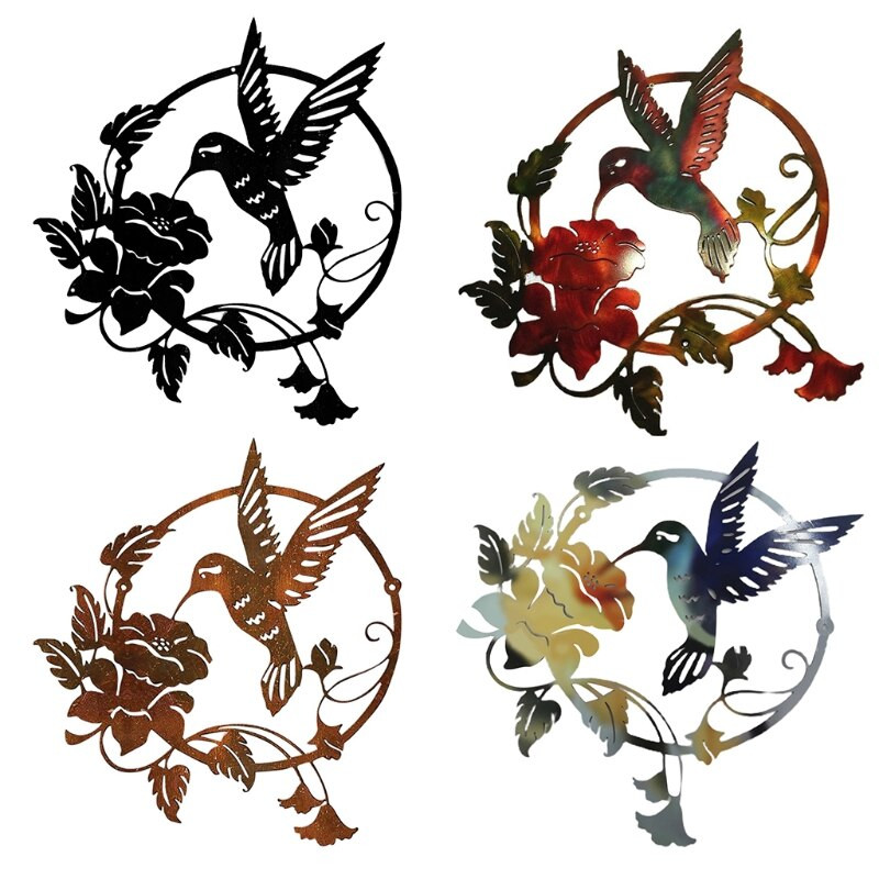 Sienų pakabinimas Dekoracija Geležinis paukštis Skulptūra Sodas Metalo Papuošalai Meno Pakabukas Lauke Namų Miegamojo Svetainės baldai