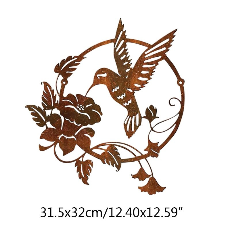 Sienų pakabinimas Dekoracija Geležinis paukštis Skulptūra Sodas Metalo Papuošalai Meno Pakabukas Lauke Namų Miegamojo Svetainės baldai