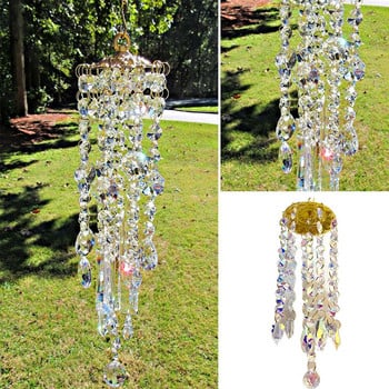 Crystal Wind Chimes Σπίτι Αίθριο κήπου Διακοσμητικό γκαζόν Κρεμαστό Στολίδι Wind Chimes Κρυστάλλινο Πρίσμα Παράθυρο Κρεμαστό Διακόσμηση Χειροτεχνία