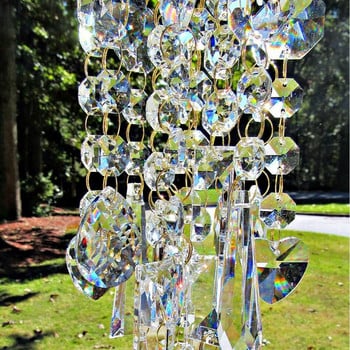 Crystal Wind Chimes Σπίτι Αίθριο κήπου Διακοσμητικό γκαζόν Κρεμαστό Στολίδι Wind Chimes Κρυστάλλινο Πρίσμα Παράθυρο Κρεμαστό Διακόσμηση Χειροτεχνία