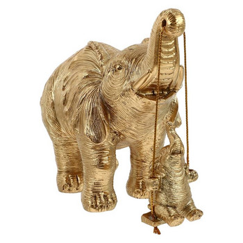 1PC ретро смола декорация на слон скулптура фигурка изкуство статуя на слон креативни смола занаяти домашна веранда десктоп декор