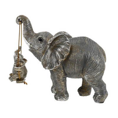 1 vnt Retro dervos dramblio dekoras Skulptūra Figūrinis menas Dramblio statula Kūrybiniai dervos amatai Namų verandos darbalaukio dekoras