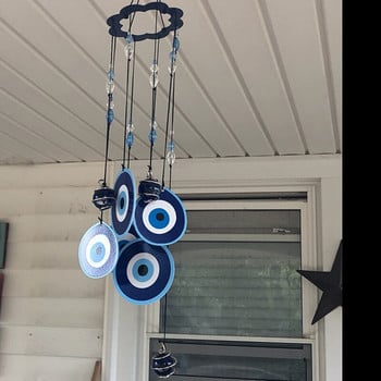 Wind Chimes Blue Turkey Evil Eye φυλαχτό Προστασία τοίχου Κρεμαστό σπίτι Διακόσμηση κήπου Ευλογία Δώρο Τυχερό μενταγιόν