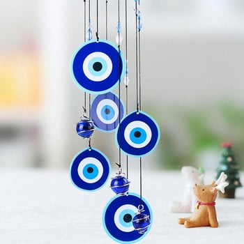 Wind Chimes Blue Turkey Evil Eye φυλαχτό Προστασία τοίχου Κρεμαστό σπίτι Διακόσμηση κήπου Ευλογία Δώρο Τυχερό μενταγιόν