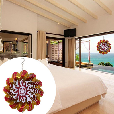 Wind Spinner din oțel inoxidabil 3D Dreamcatcher ing Ornament Interior Outdoor Garden Craft Wind Spinners