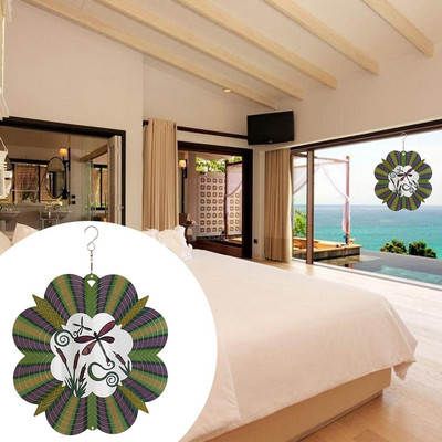 Wind Spinner din oțel inoxidabil 3D Dreamcatcher ing Ornament Interior Outdoor Garden Craft Wind Spinners