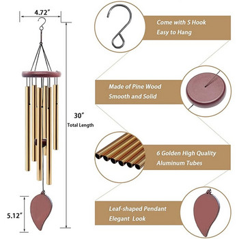 Wind Chimes For Outside, 30Inch Wooden Sympathy Wind Chimes Memorial Wind Chimes For Loss Of Love One Mother Father