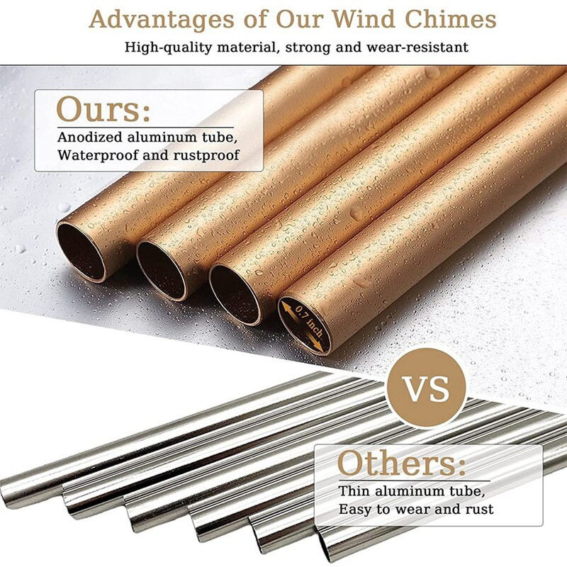 Szélcsengő kültérre, 30 hüvelykes fa szimpátia szélcsengő emlékműve a szeretett anya apa elvesztésére