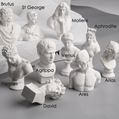 10 tk / komplekt Vaik Kreeka rinnakujuline mütoloogia Kujukesed Käsitöö kaunistused Mini kipsfiguurid Kuju Stereoskoopilised portreed Joonistus Dekoor