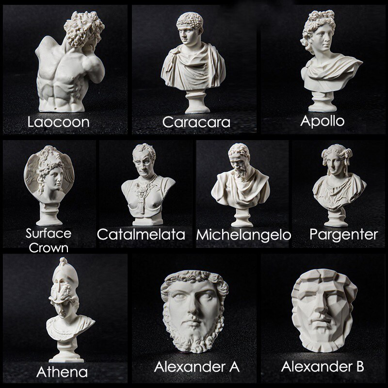 10 vnt / rinkinys Derva Graikijos biustas Mitologija Figūrėlės Rankdarbiai Papuošalai Mini gipso figūrėlės Statula Stereoskopiniai portretai Piešimo Dekoras