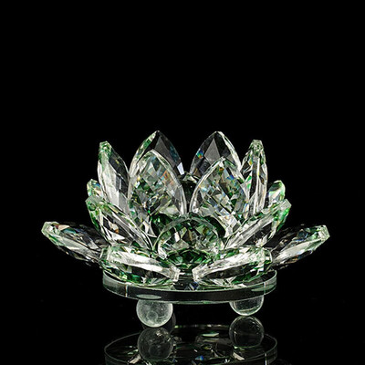 80 mm-es kristály lótuszvirág faragott üveg kvarc kézműves ima régi fengshui dekoráció otthon esküvői parti dekoráció ajándék ajándék emléktárgy