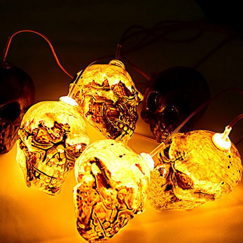 LED napelemes szélcsengő fény kültéri Halloween ijesztő sütőtök koponya manó kerti hangulatú dekoratív lámpák