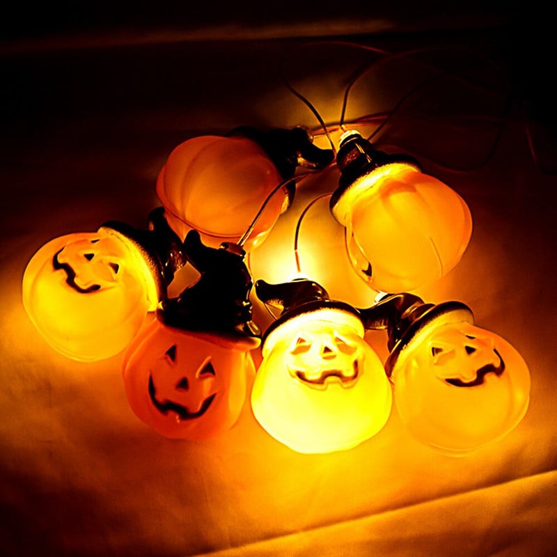 LED napelemes szélcsengő fény kültéri Halloween ijesztő sütőtök koponya manó kerti hangulatú dekoratív lámpák