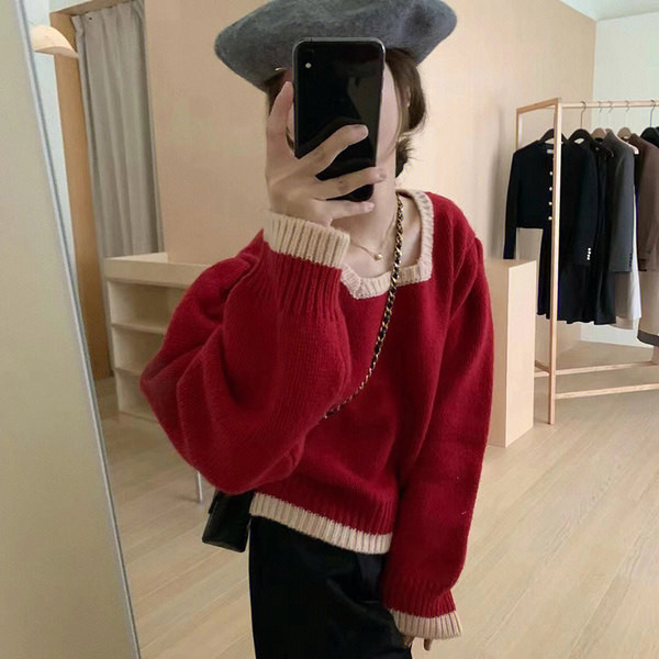 Casual μπλούζα με οβάλ λαιμόκοψη