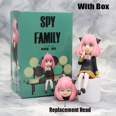 Anime Spy X Family Anya Forger Figure Model Cute Doll PVC Head Replaceable Anya Figurine Collection Στολίδι