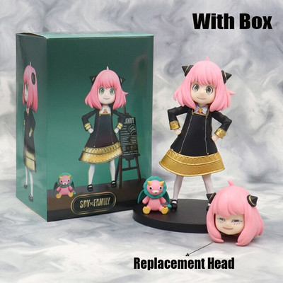 Anime Spy X Family Anya Forger Figure Model Cute Doll PVC Head Replaceable Anya Figurine Collection Στολίδι