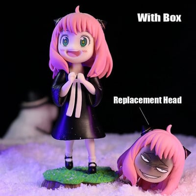 Anime Spy X Family Anya Forger Figure Model Cute Doll PVC Head Replaceable Anya Figurine Collection Στολίδι