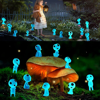 10/20 τμχ Φωτεινό δέντρο ξωτικά Spirit Princess Mononoke Micro Landscape Glowing Trees Elf Miniature Gardening Outdoor Gardening ντεκόρ σε γλάστρες