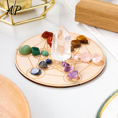 Natural Seven Chakra Crystal Gravel Yoga Woga Base Set Healing Gem Clear Quartz Energy Διακόσμηση