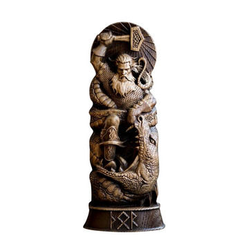 20 εκ. Γλυπτό Ελληνικού Θεού Thor Loki Odin Statue Altar Figure Hindu God Statue For Car Διακόσμηση κήπου σπιτιού