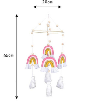 Διακόσμηση νηπιαγωγείου Nordic Rainbow Κρεβάτι Wind Chimes Παιδικό Δωμάτιο Σκηνή για αγόρια Υπνοδωμάτιο για κορίτσια Χειροποίητη κρεμαστή διακόσμηση Νηπιαγωγείο