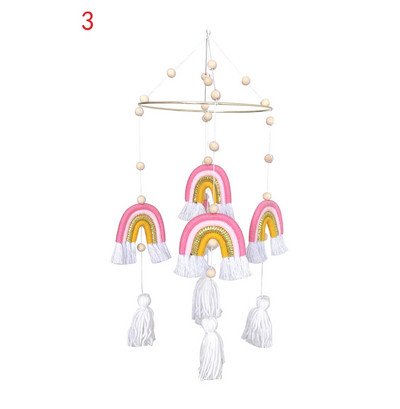 Bölcsődei szoba dekoráció Nordic Rainbow ágy szélcsengő gyerekszoba sátor fiú lány hálószoba kézzel készített függő dekor óvoda dekoráció