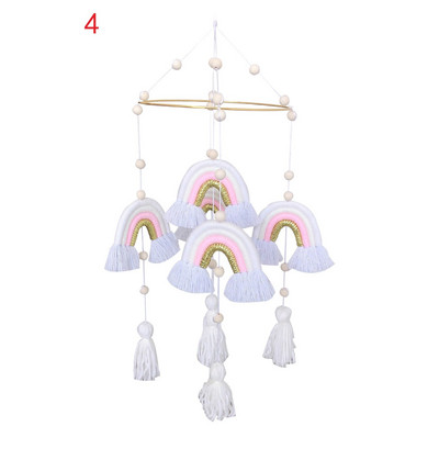 Bölcsődei szoba dekoráció Nordic Rainbow ágy szélcsengő gyerekszoba sátor fiú lány hálószoba kézzel készített függő dekor óvoda dekoráció