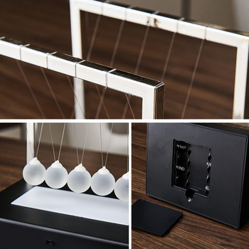 Luminous Newton Cradle Pendulum Ball Creative Balance Swing Toy for Kid Adult Stress Relief Home Office Ornament Decoration