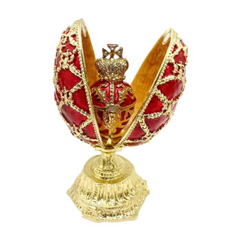 Ρωσικό πασχαλινό αυγό Diamante Στολίδι Μοναδικά στρας σε βασιλικό στυλ