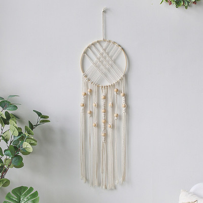 Boho Colorful Leaves Gobelin Bojt fali dekoráció Makramé falakasztó, kézzel készített szövött álomfogó karácsonyi esküvői ajándék