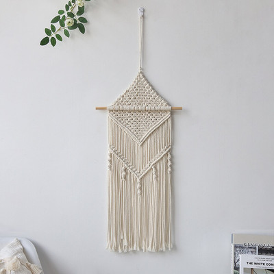 Boho Colorful Leaves Gobelin Bojt fali dekoráció Makramé falakasztó, kézzel készített szövött álomfogó karácsonyi esküvői ajándék