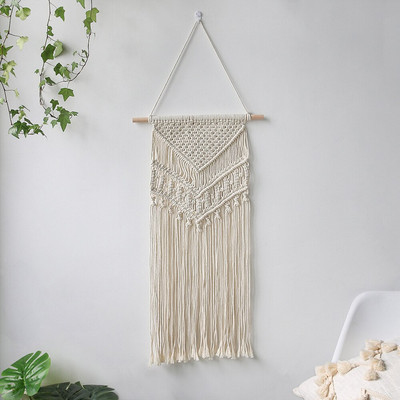 Boho Colorful Leaves Gobelin Bojt fali dekoráció Makramé falakasztó, kézzel készített szövött álomfogó karácsonyi esküvői ajándék