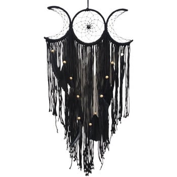 Πολύχρωμο Triple Moon Dream Catcher Κρεμαστό Στολίδι Χειροτεχνία για Σαλόνι Υπνοδωμάτιο Σπίτι Διακόσμηση τοίχου 13ME