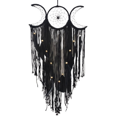 Többszínű Triple Moon Dream Catcher medál függő dísz kézműves otthoni használatra Hálószoba Nappali Bölcsőde fali dekoráció 13ME
