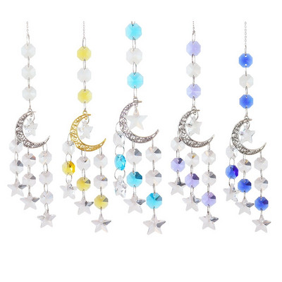 Kristalni vjetreni ukrasi, metalna kugla za sunce, kristalni viseći metalni ukras, privjesak, obrt za vrtni prozor