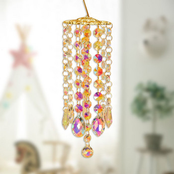 Crystal Wind Chime κρεμαστό κρεμαστό σταγόνες για υπαίθριο εσωτερικό κήπο Παράθυρο κουρτίνα γάμου Πολυέλαιος DIY Διακοσμήσεις Δώρο