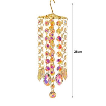 Crystal Wind Chime κρεμαστό κρεμαστό σταγόνες για υπαίθριο εσωτερικό κήπο Παράθυρο κουρτίνα γάμου Πολυέλαιος DIY Διακοσμήσεις Δώρο