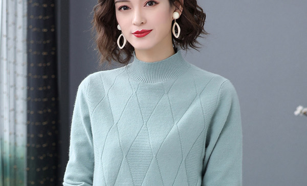 Γυναικείο πουλόβερ - με μακριά μανίκια