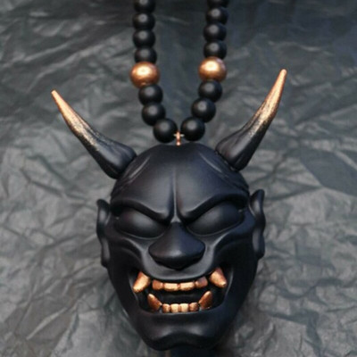 Szamuráj Kabuto sisak Hannya japán Oni - autó hátsó tükör varázsa autós kiegészítők hátulnézet tükör medál lakberendezés