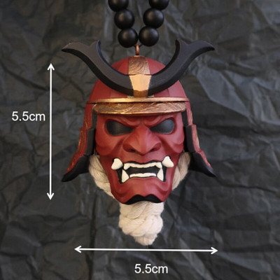 Szamuráj Kabuto sisak Hannya japán Oni - autó hátsó tükör varázsa autós kiegészítők hátulnézet tükör medál lakberendezés