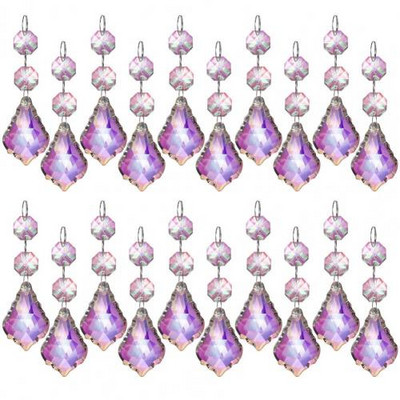 20db/szett Lámpa medál Fényes Exquisite Faux Crystal Tear Drop Suncatcher Clear csillár medál szobadekorációhoz