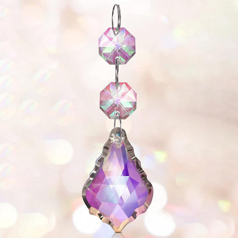 20db/szett Lámpa medál Fényes Exquisite Faux Crystal Tear Drop Suncatcher Clear csillár medál szobadekorációhoz