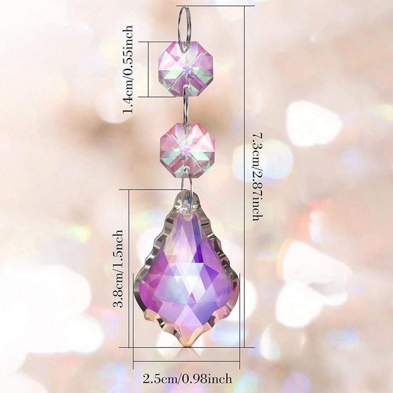 20db/szett Lámpa medál Fényes Exquisite Faux Crystal Tear Drop Suncatcher Clear csillár medál szobadekorációhoz