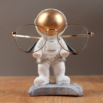 Държач за очила астронавт Стойка за дисплеи за очила от смола Занаятчийски забавен настолен орнамент Детски играчки Подарък Творчески декор за маса