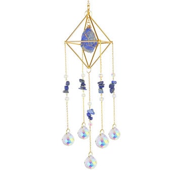 Crystal Wind Chime Prism Πολύχρωμα τρισδιάστατα περιστρεφόμενα κρεμαστά στολίδια Windbell Home Garden Wall Car Διακοσμήσεις κρεβατοκάμαρας