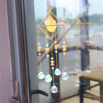 Crystal Wind Chime Prism Πολύχρωμα τρισδιάστατα περιστρεφόμενα κρεμαστά στολίδια Windbell Home Garden Wall Car Διακοσμήσεις κρεβατοκάμαρας