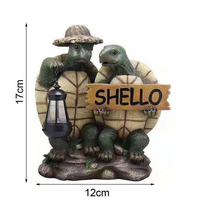 Teknősbéka szobor Művészet Teknős Szobor Kézműves Díszek Kerti Állatgyanta figura Dekoráció Szabadtéri Udvar Otthon Tavaszi dekoráció