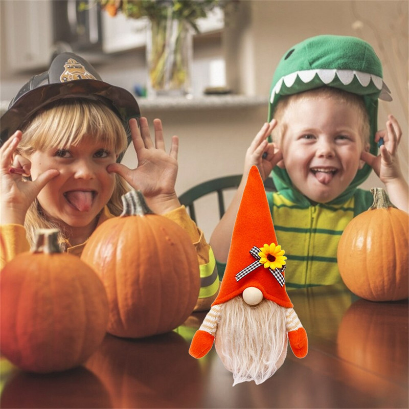 Gnómok dekoráció Hálaadás Halloween Ajándékok Arctalan babák Díszítés Törpe Svédország Ősz kézzel készített családi hálószoba