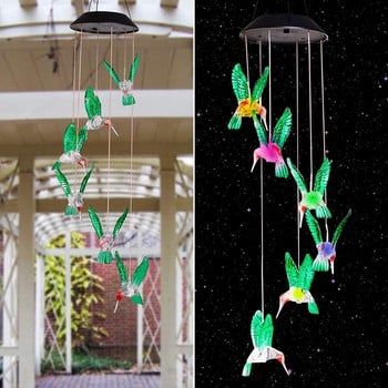 LED Solar Hummingbird Wind Chimes Ημέρα της μητέρας Γενέθλια Γυναίκες Γιαγιά Καλύτερα δώρα Εσωτερική Εξωτερική διακόσμηση Διακοσμήσεις αυλής